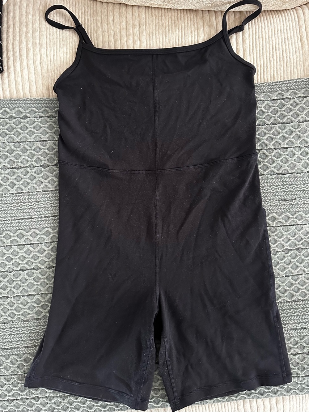 Black One-Piece Athleisure Romper - Aritzia